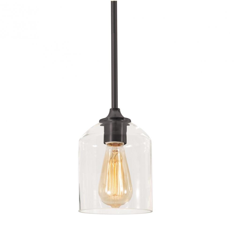 William 6'' Pendant Medium Base BK