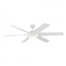 Kichler 310260WH - 60 Inch Mint Ceiling Fan with Glass Diffuser in White with White Blades