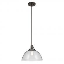 Kichler 43912OZ - Avery 11" 1-Light Dome Pendant with Clear Seeded Glass in Olde Bronze
