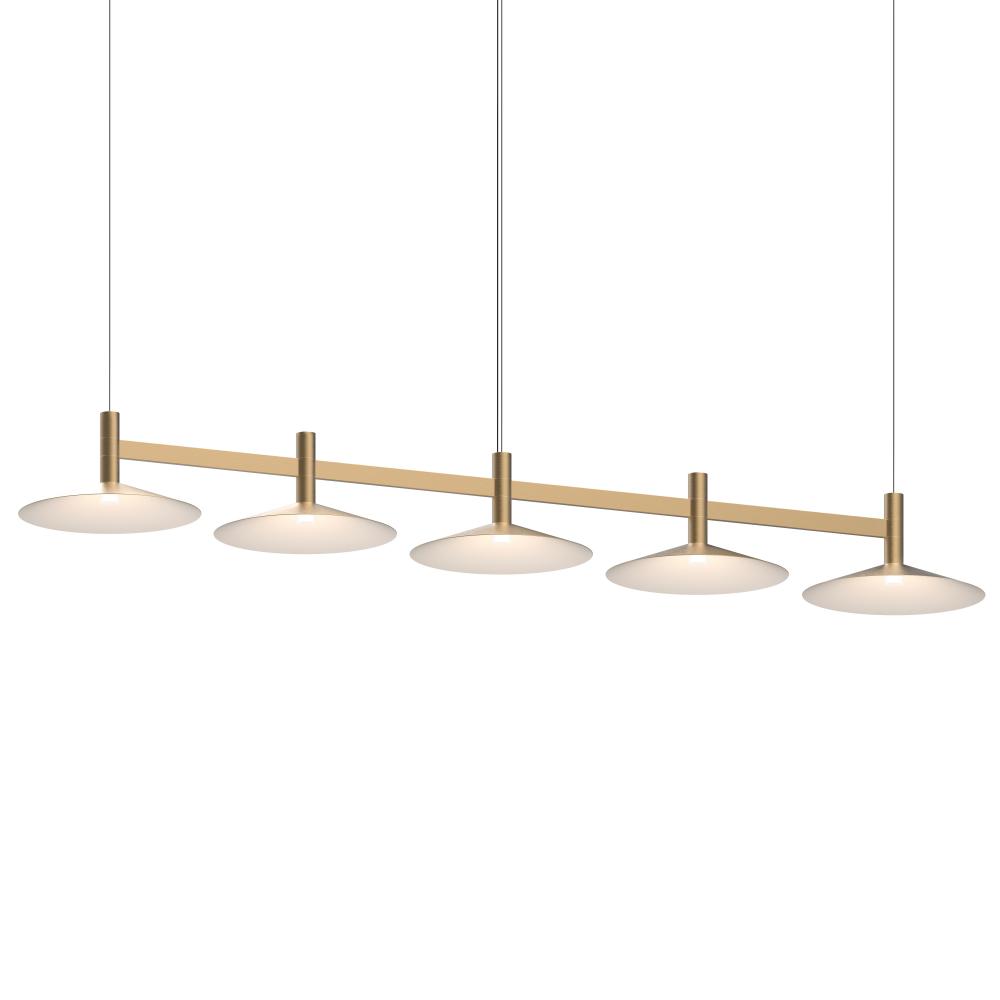 5-Light Linear Pendant w/Shallow Cone Shades