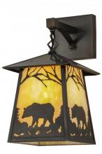 Meyda Blue 150680 - 8"W Stillwater Bear at Dawn Hanging Wall Sconce