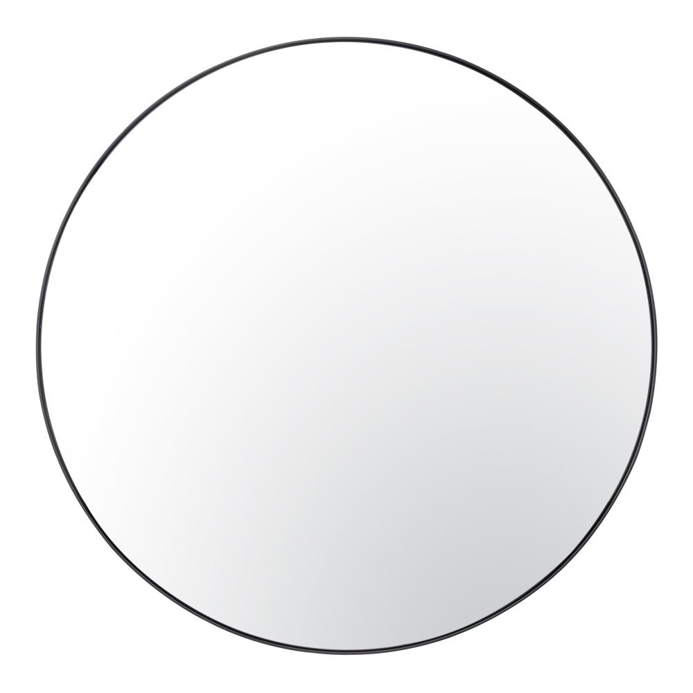 Tablet 40-in Round Wall Mirror - Black