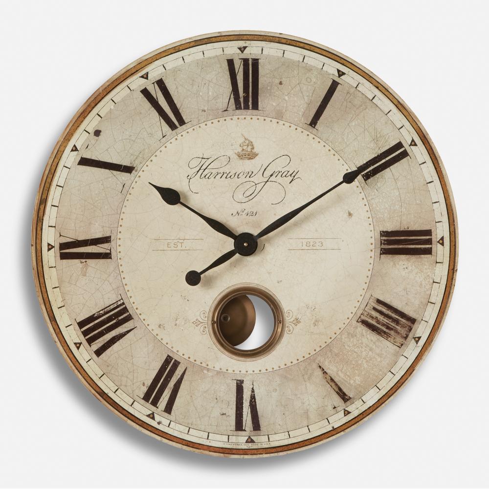 Uttermost Harrison Gray 23" Wall Clock