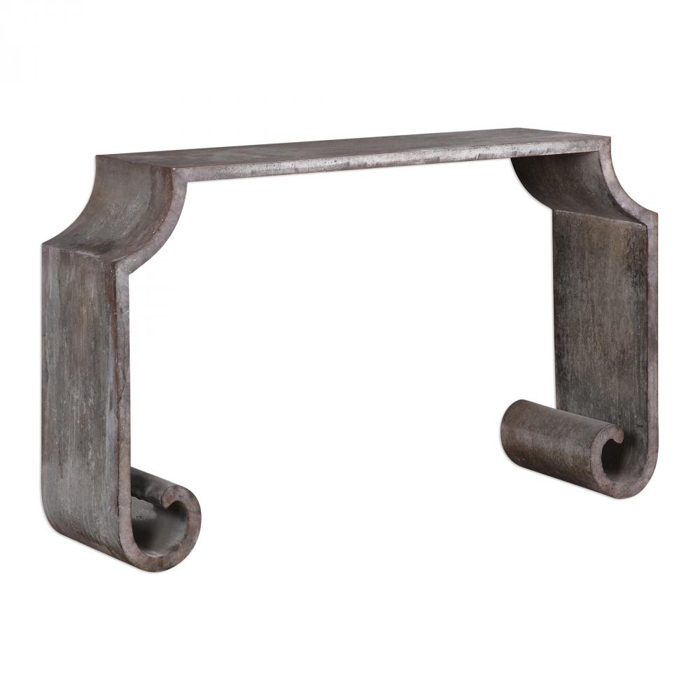 Agathon Stone Gray Console Table