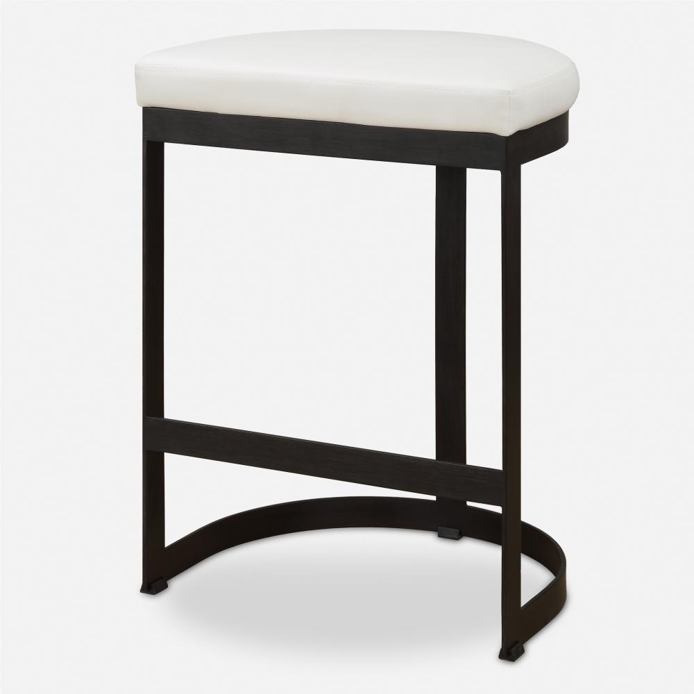 Uttermost Ivanna Counter Stool, Black - White