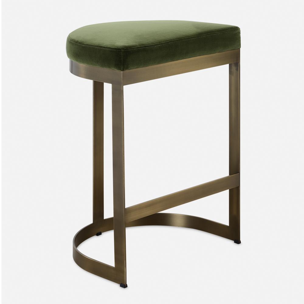 Uttermost Ivanna Counter Stool, Brass - Moss