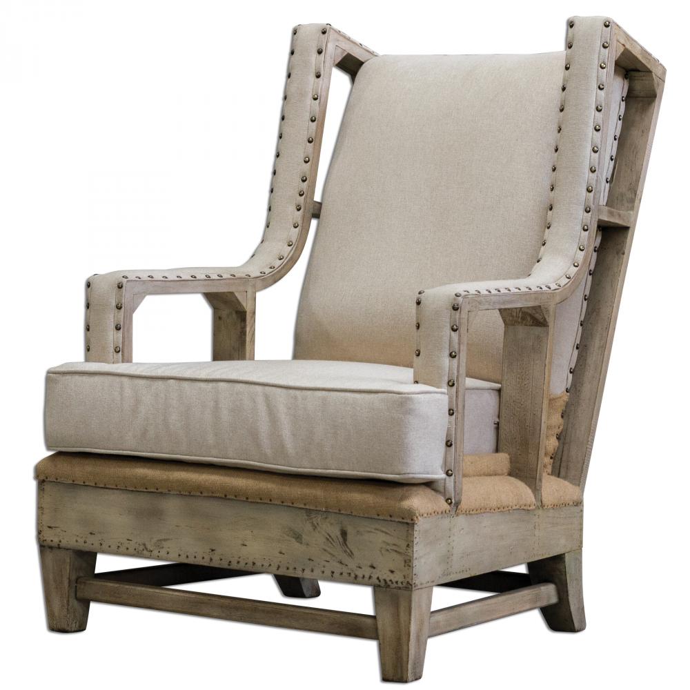 Uttermost Schafer Linen Armchair