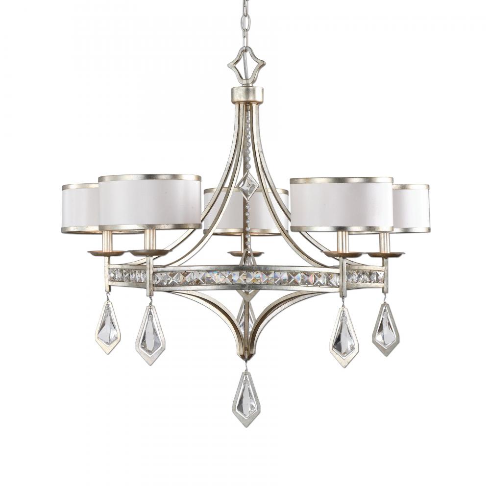 Tamworth 5 Light Silver Champagne Chandelier