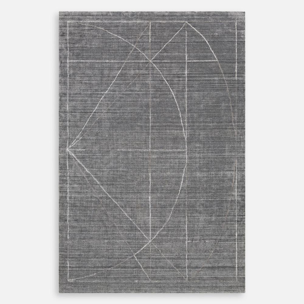 Uttermost Costilla Modern Gray 9x13 Rug