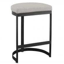 Uttermost 23591 - Uttermost Ivanna Counter Stool, Black - Beige