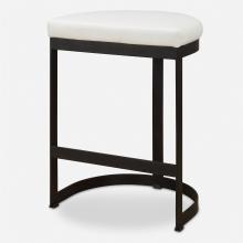 Uttermost 23803 - Uttermost Ivanna Counter Stool, Black - White
