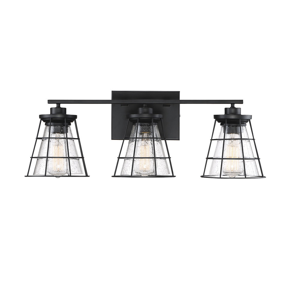 Farnham 3-Light Bathroom Vanity Light in Black