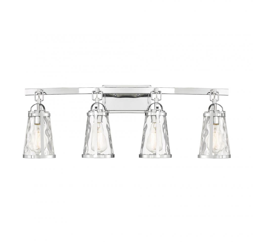 Albany 4-Light Bathroom Vanity Light in Polished Chrome