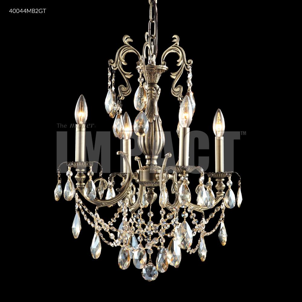 Monaco Cast Brass 4 Light Chandelier