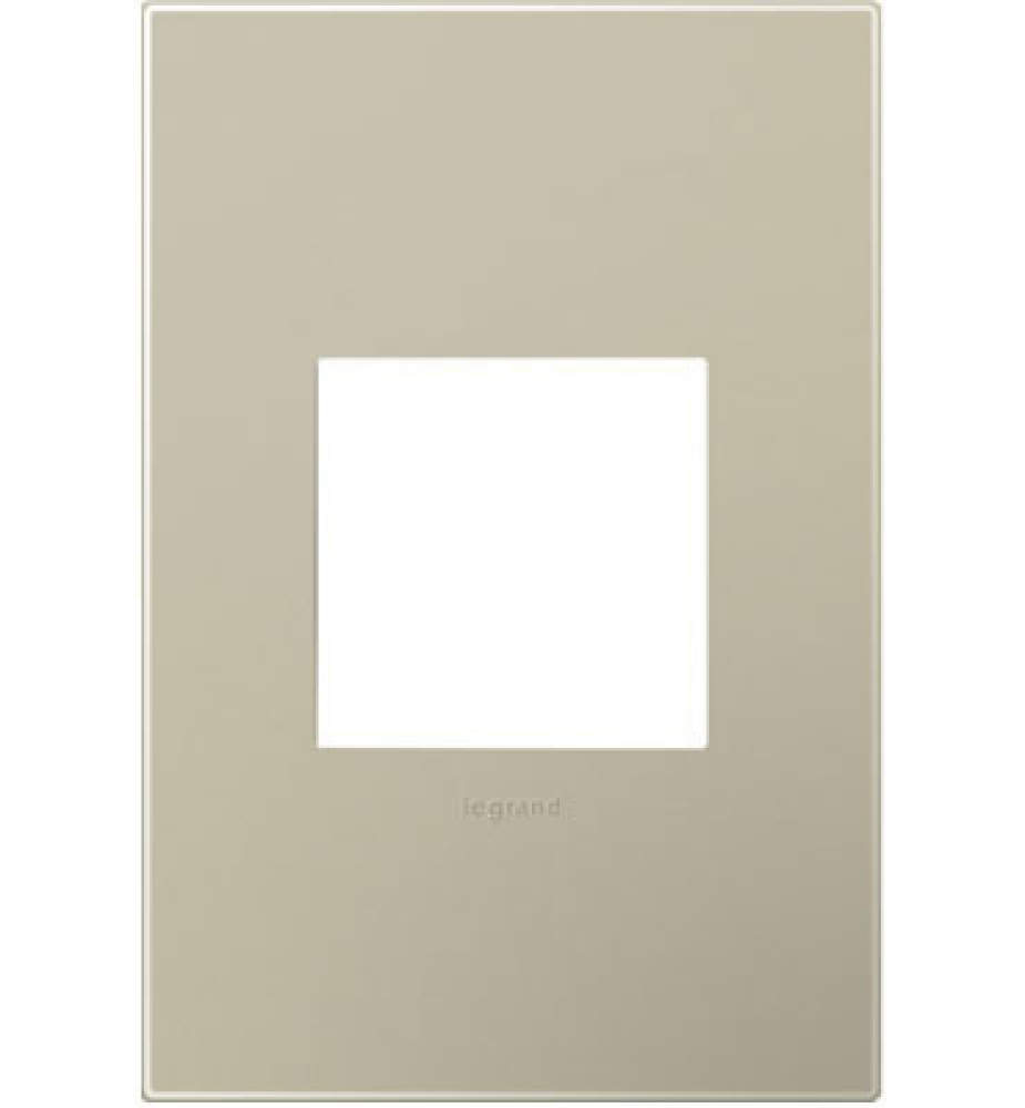 adorne® Titanium One-Gang Screwless Wall Plate with Microban®