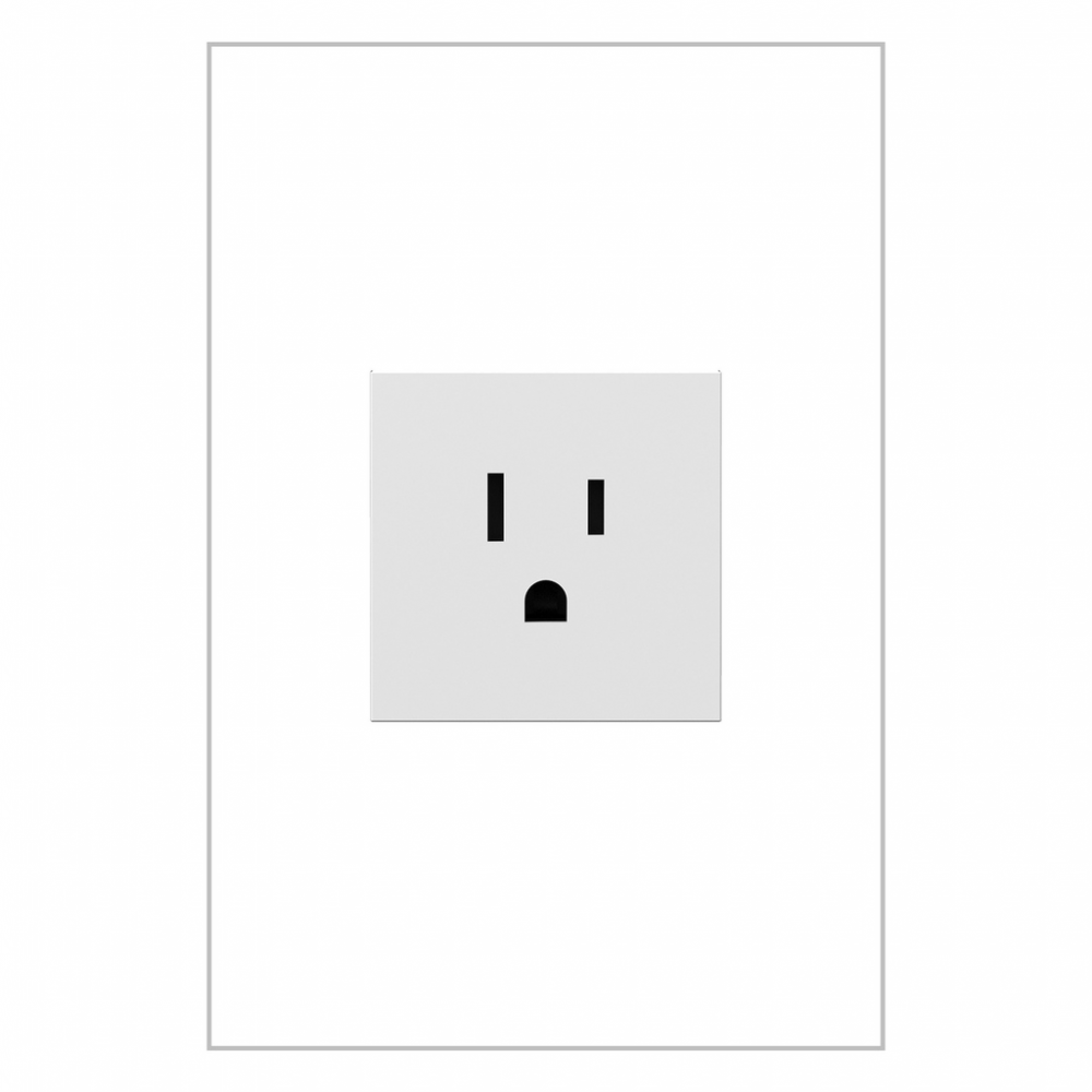 adorne® 15A Single Tamper-Resistant Outlet, White