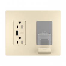 Legrand RWC826USBLACCV2 - radiant? Wireless Charger, Light Almond