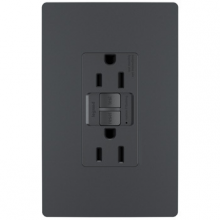 Legrand 1597TRGCC4 - radiant? Spec Grade 15A Tamper Resistant Self Test GFCI Receptacle, Graphite