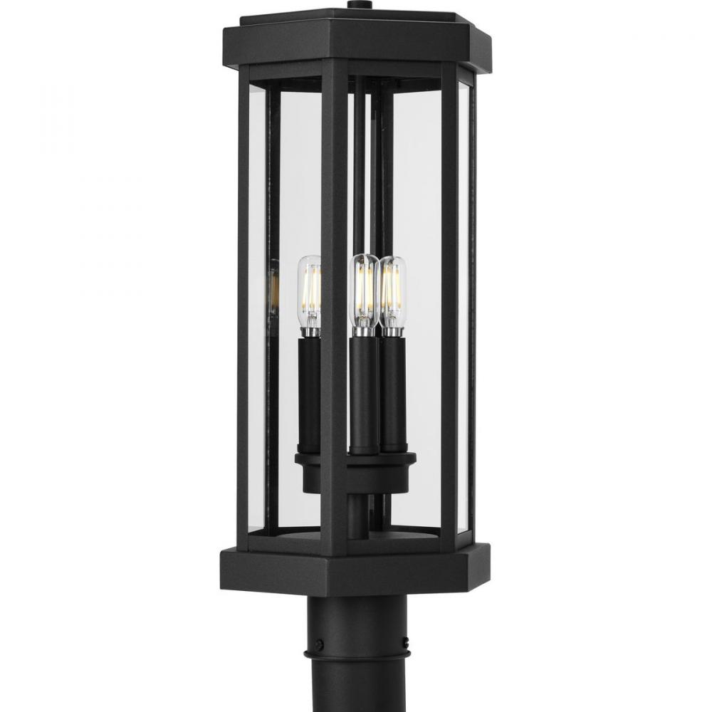 Ramsey Collection Textured Black Modern Farmhouse Post Outdoor Light