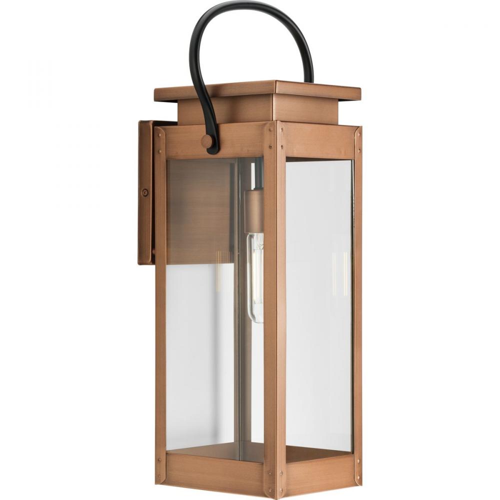 Union Square One-Light Large Antique Copper Urban Industrial Outdoor Wall Lantern