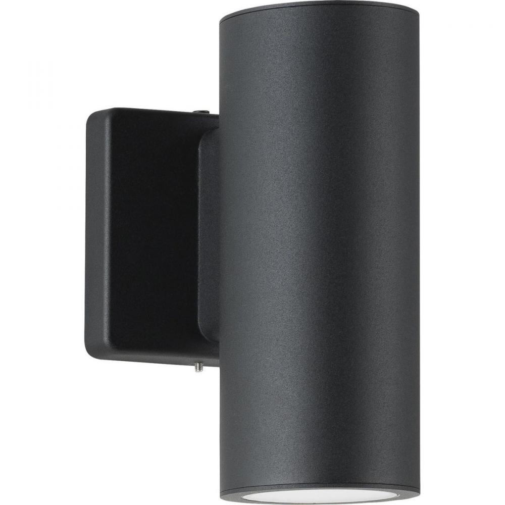 Cylinders Collection 3" Black LED Modern Outdoor Small Up/Down Wall Lantern Light