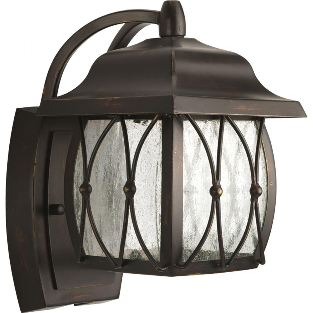 One Light Antique Bronze Wall Lantern