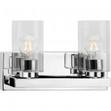 Progress P300387-015 - Goodwin Collection Two-Light Polished Chrome Modern Vanity Light with Clear Glass