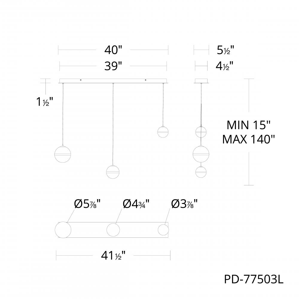 Cyllindra Chandelier Light