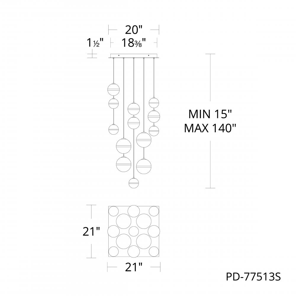 Cyllindra Chandelier Light