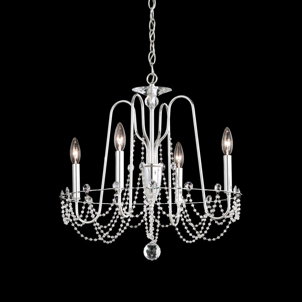 Esmery 4 Light 120V Chandelier in Heirloom Gold with Clear Optic Crystal