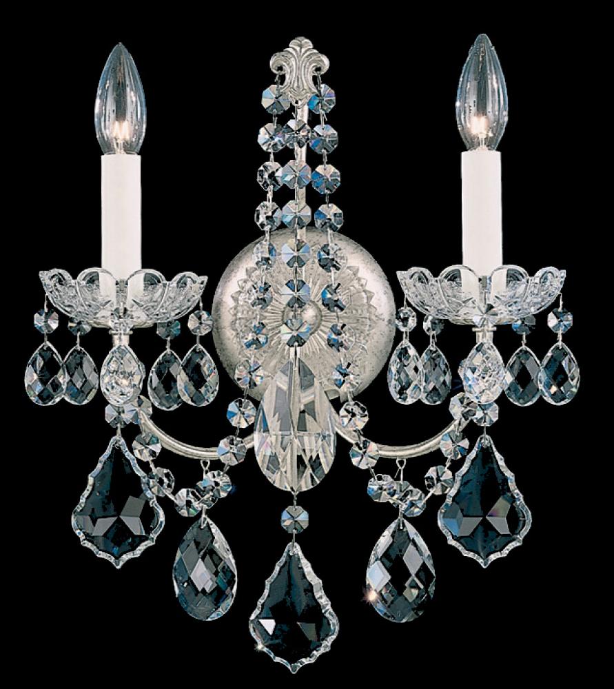 New Orleans 2 Light 120V Wall Sconce in Aurelia with Heritage Handcut Crystal