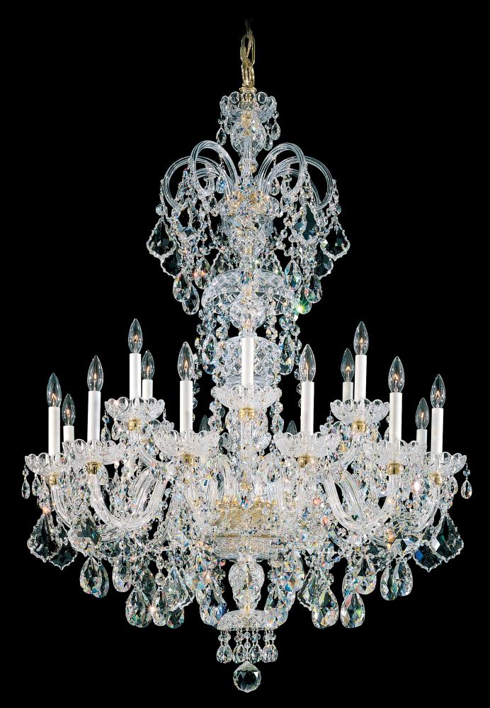 Olde World 23 Light 120V Chandelier in Aurelia with Clear Radiance Crystal