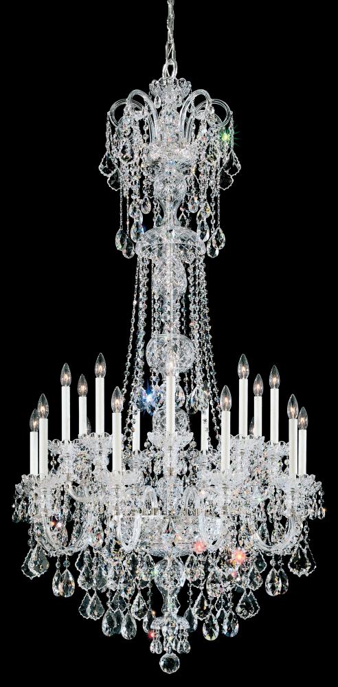 Olde World 23 Light 120V Chandelier in Aurelia with Clear Radiance Crystal