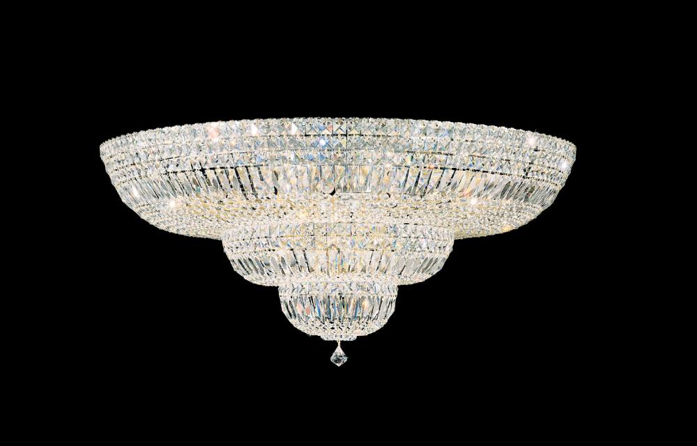 Petit Crystal Deluxe 27 Light 120V Semi-Flush Mount in Aurelia with Optic Crystal