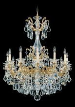 Schonbek 1870 5011-22R - La Scala 12 Light 120V Chandelier in Heirloom Gold with Radiance Crystal