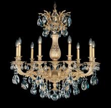 Schonbek 1870 5679-22R - Milano 9 Light 120V Chandelier in Heirloom Gold with Radiance Crystal