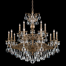 Schonbek 1870 5685-23R - Milano 15 Light 120V Chandelier in Etruscan Gold with Clear Radiance Crystal