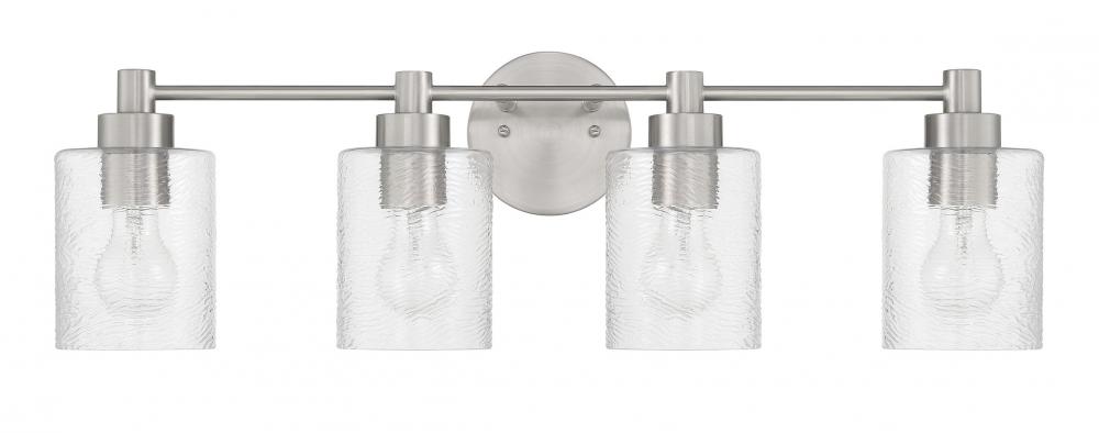 Lyndsey 4 Light Vanity in Brushed Polished Nickel