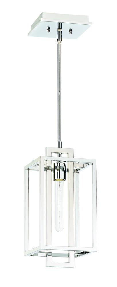 Cubic 1 Light Mini Pendant in Chrome