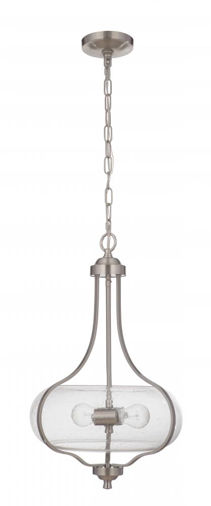 Serene 2 Light Pendant in Brushed Polished Nickel