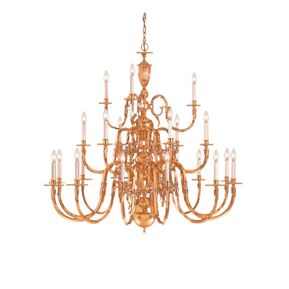 Crystorama 21 Light Brass Chandelier