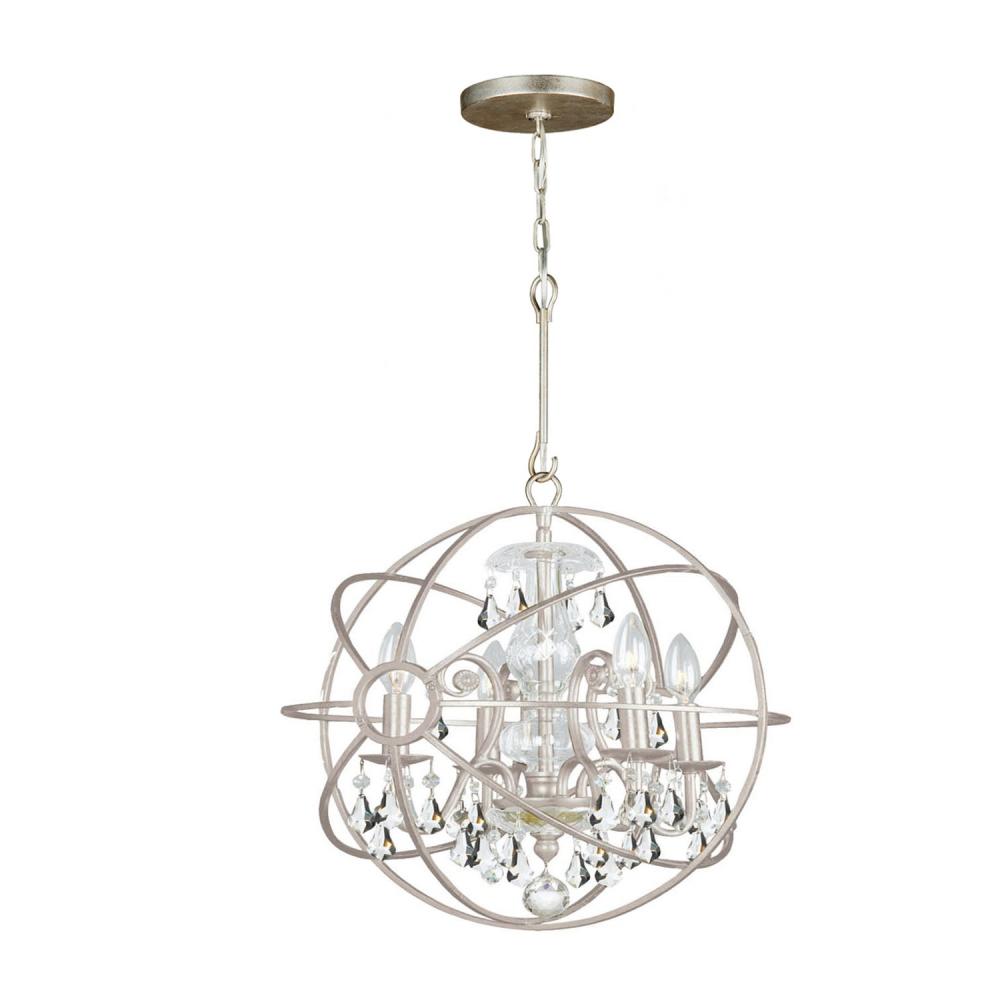 Solaris 4 Light Olde Silver Mini Chandelier