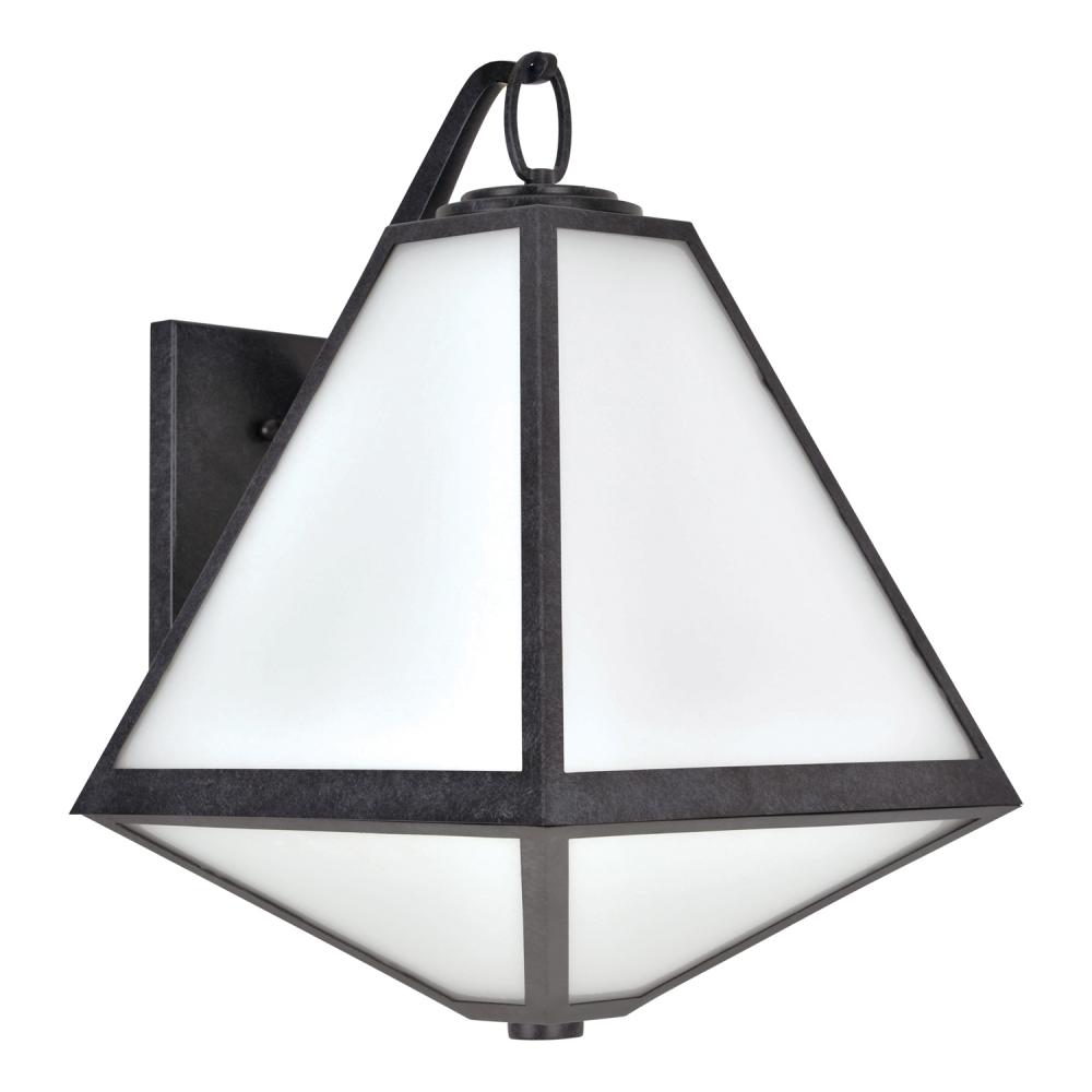 Brian Patrick Flynn Glacier 3 Light Black Charcoal Outdoor Sconce