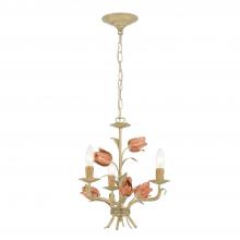 Crystorama 4803-SR - Southport 3 Light Sage Rose Mini Chandelier