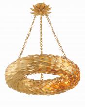 Crystorama 536-GA - Broche 24'' Antique Gold Chandelier