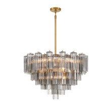 Crystorama ADD-316-AG-SM - Addis 16 Light Aged Brass Chandelier
