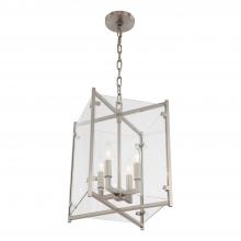 Crystorama DAN-8796-BN - Danbury 4 Light Brushed Nickel Lantern Chandelier