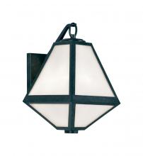 Crystorama GLA-9701-OP-BC - Brian Patrick Flynn Glacier 1 Light Black Charcoal Outdoor Sconce