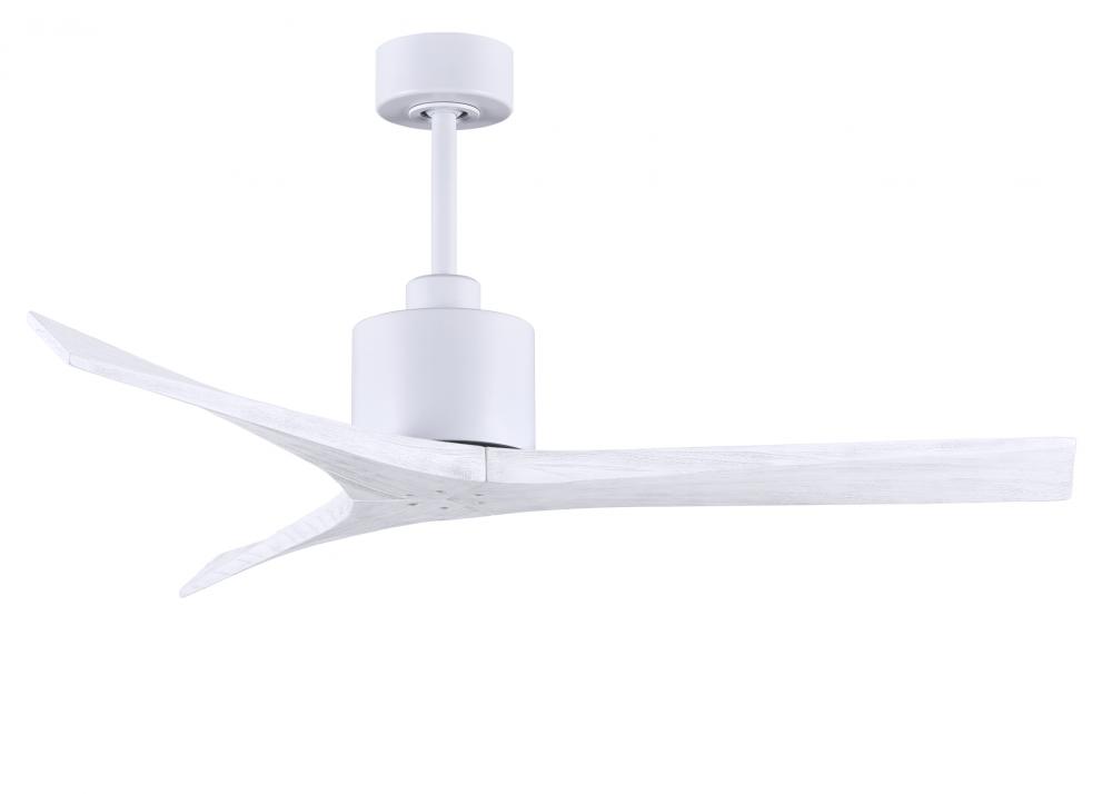 Mollywood 6-speed contemporary ceiling fan in Matte White finish with 52” solid matte white wood