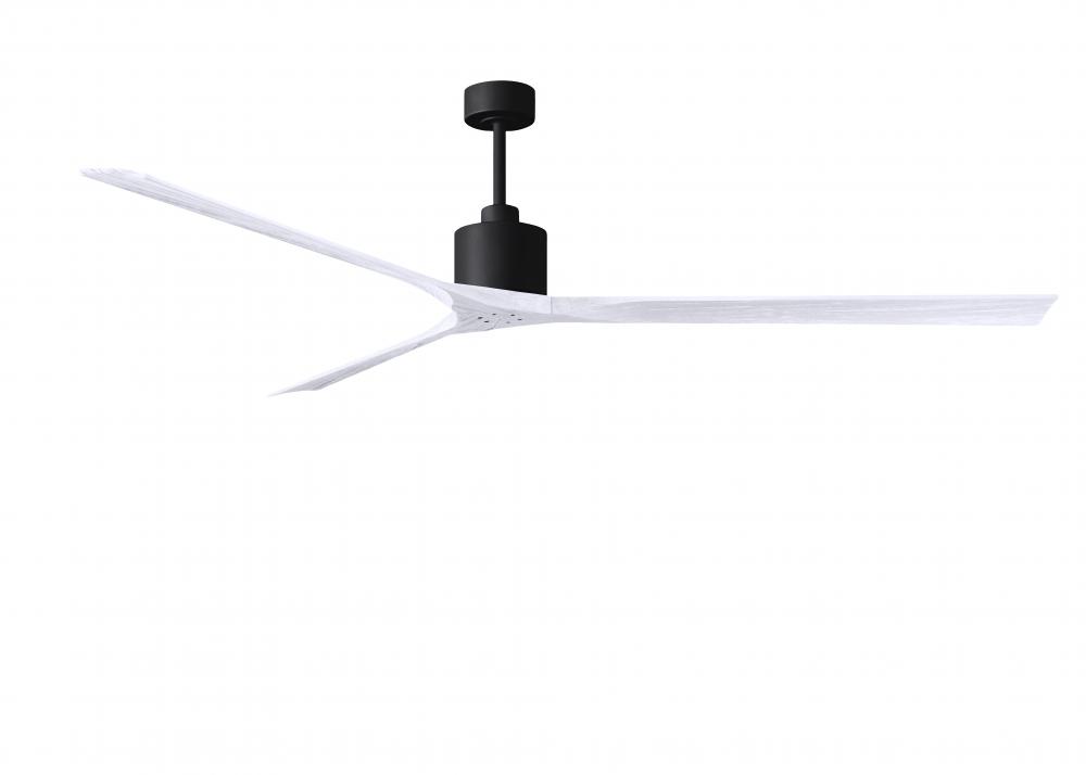 Nan XL 6-speed ceiling fan in Matte Black finish with 90” solid matte white wood blades